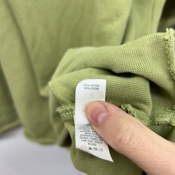 Aerie Green Lace Up Cut Out Oversized Hooded Sweatshirt Hoodie Large Knit Casual - Picture 6 of 6